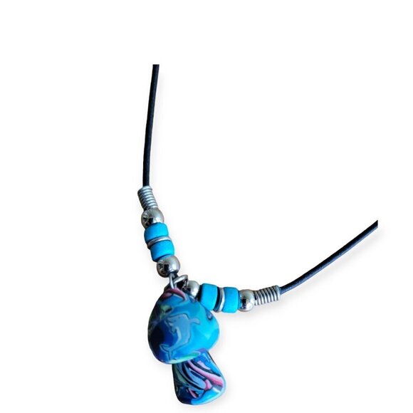 Vintage 1996 **Grateful Dead** Handmade **Mushroom Necklace** Y2K - Picture 2 of 7